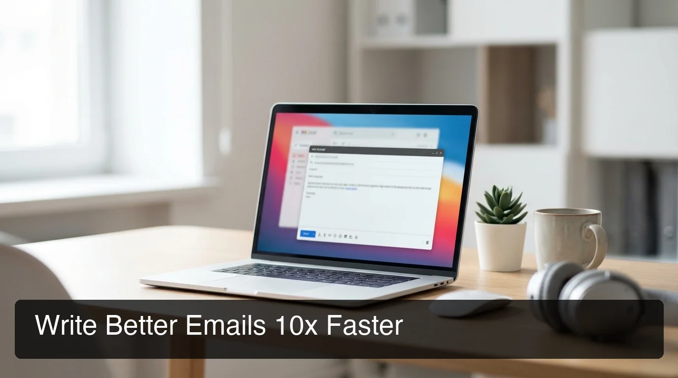 BossAI ai email assistant showing voice input and smart email composition on iPhone