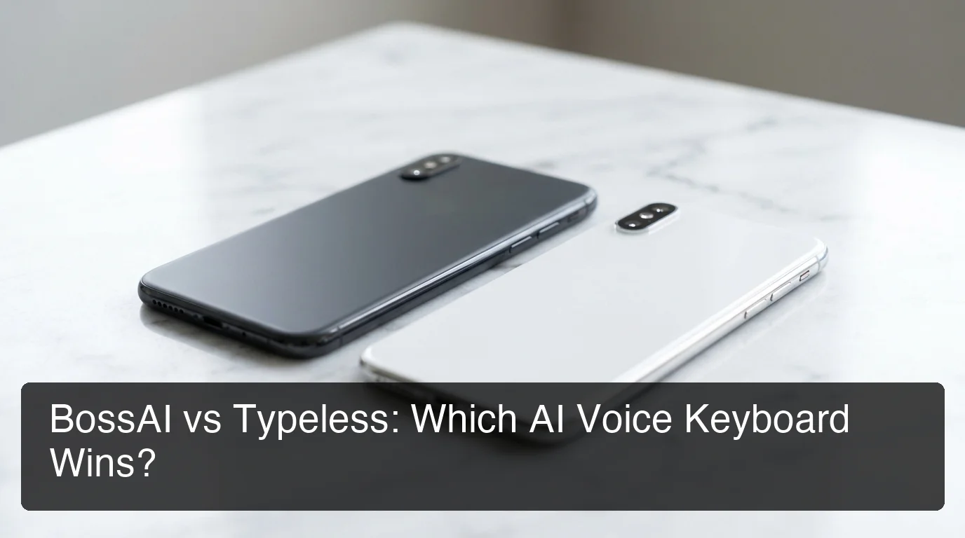 BossAI vs Typeless AI voice keyboard comparison side-by-side feature overview