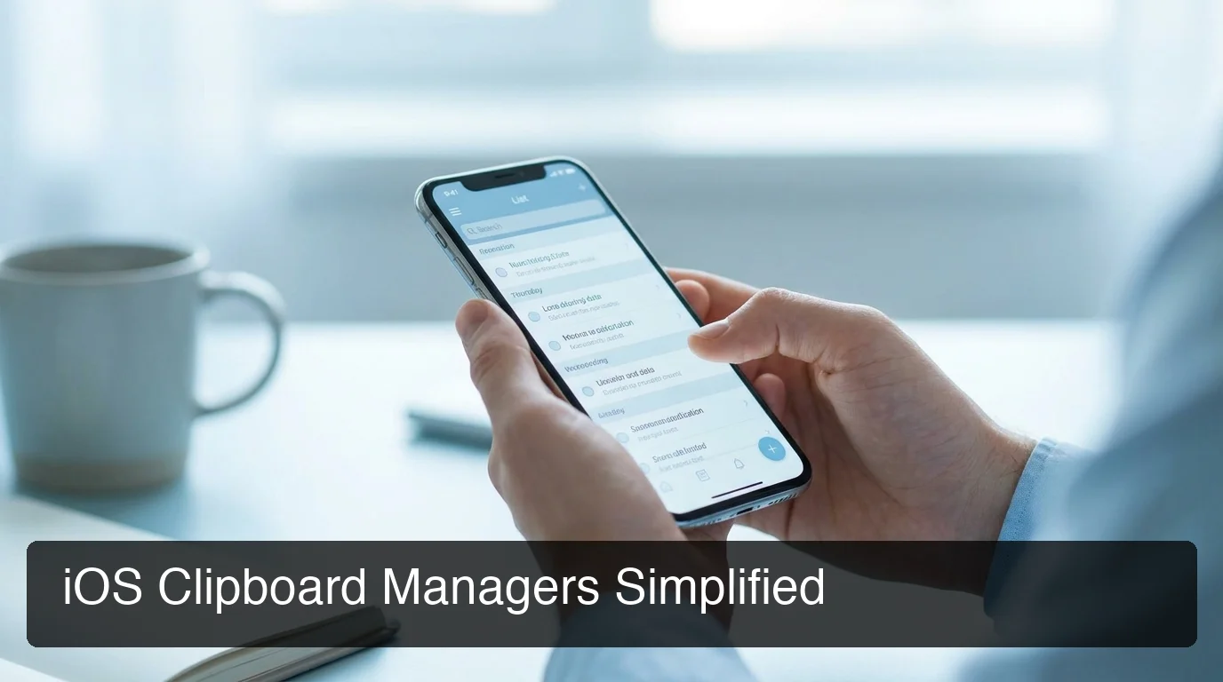clipboard manager ios showing organized clipboard history interface on iPhone