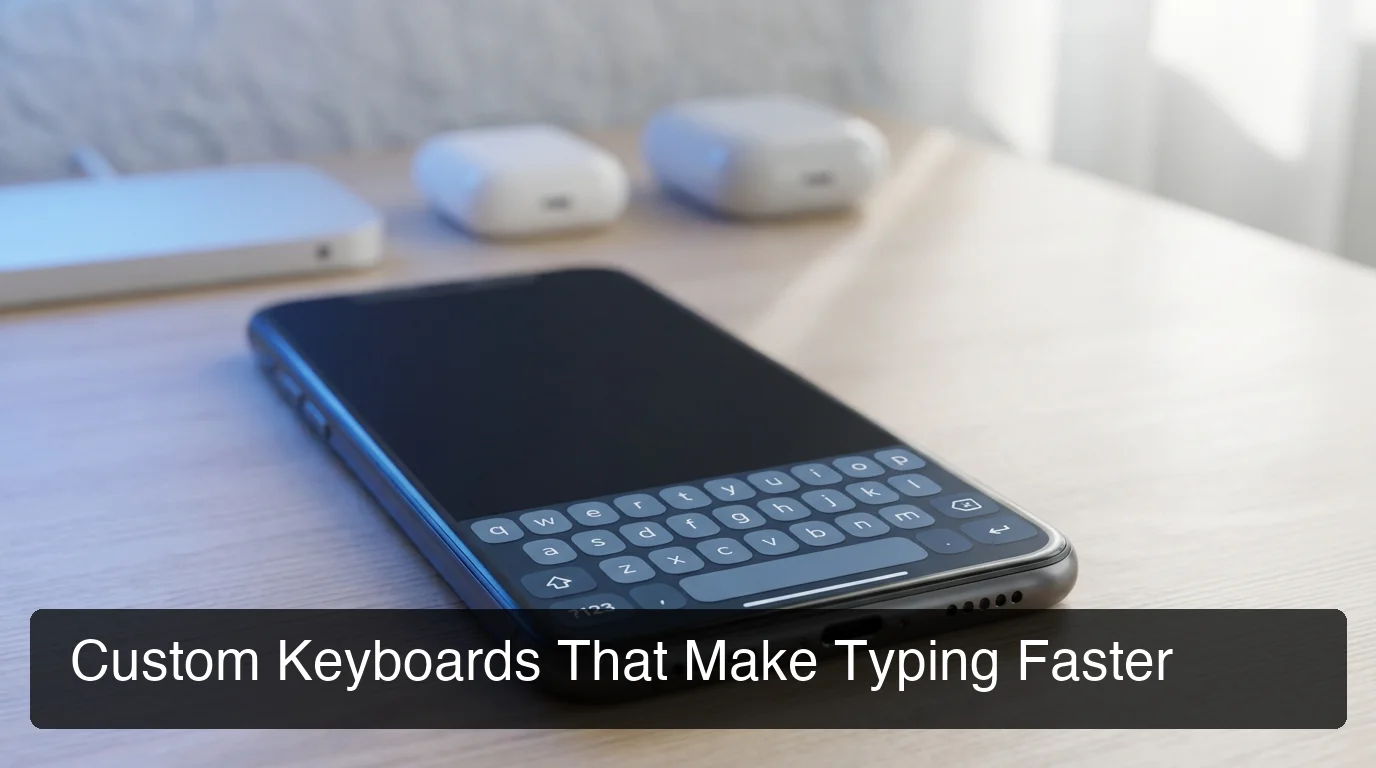 BossAI custom keyboard iOS showing modern typing interface on iPhone