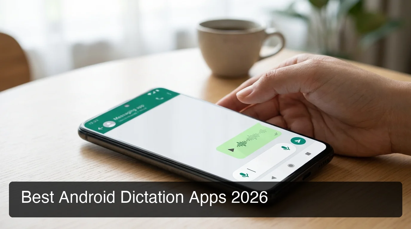 dictation app android voice typing active on phone screen with microphone icon highlighted