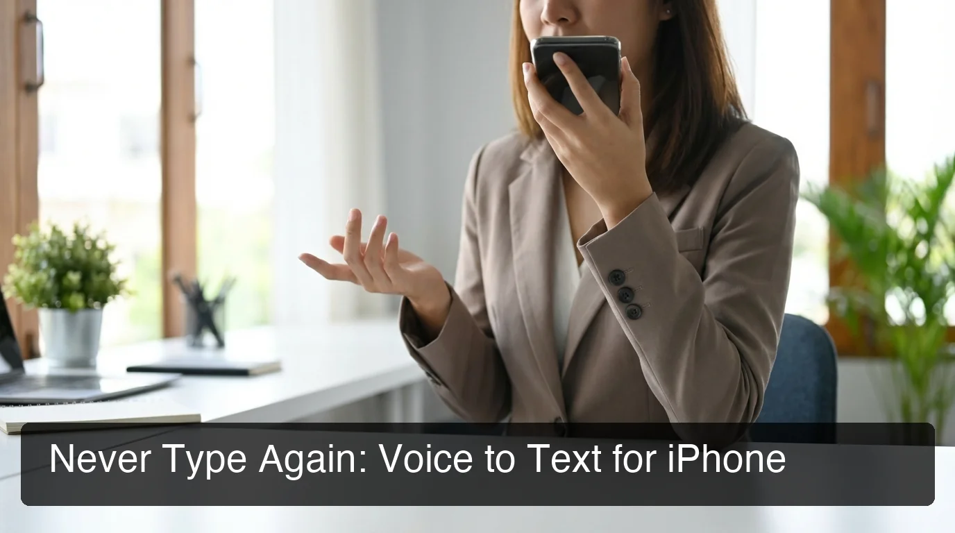 BossAI iphone dictation app showing voice input and real-time transcription on iPhone