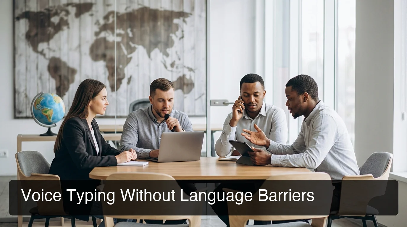 BossAI multilingual voice typing showing global language support on mobile devices