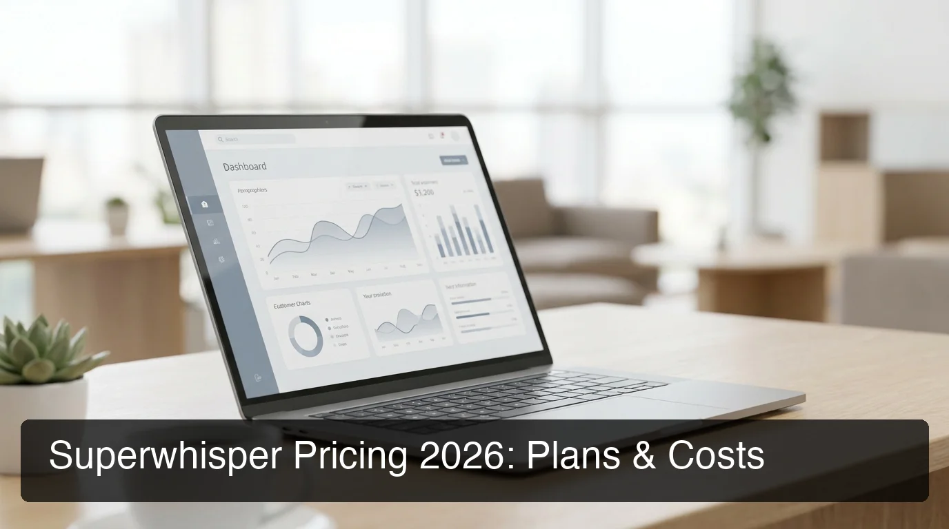 Superwhisper pricing plans overview showing Free, Pro, and Enterprise tiers