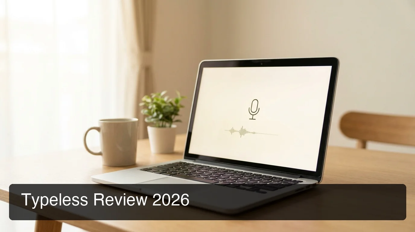 Typeless review 2026 — app interface showing AI voice dictation on desktop