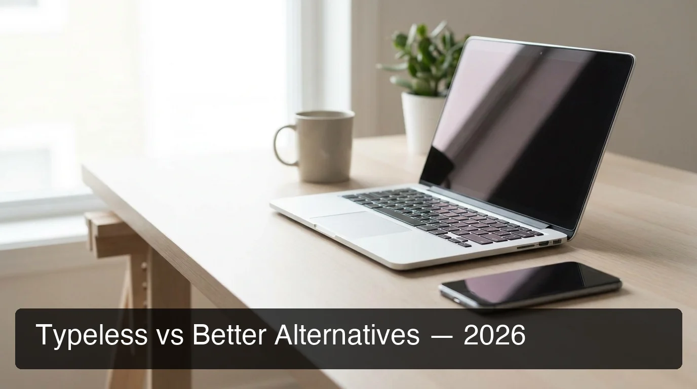 best willow voice alternatives comparison showing laptop and phone setup side by side