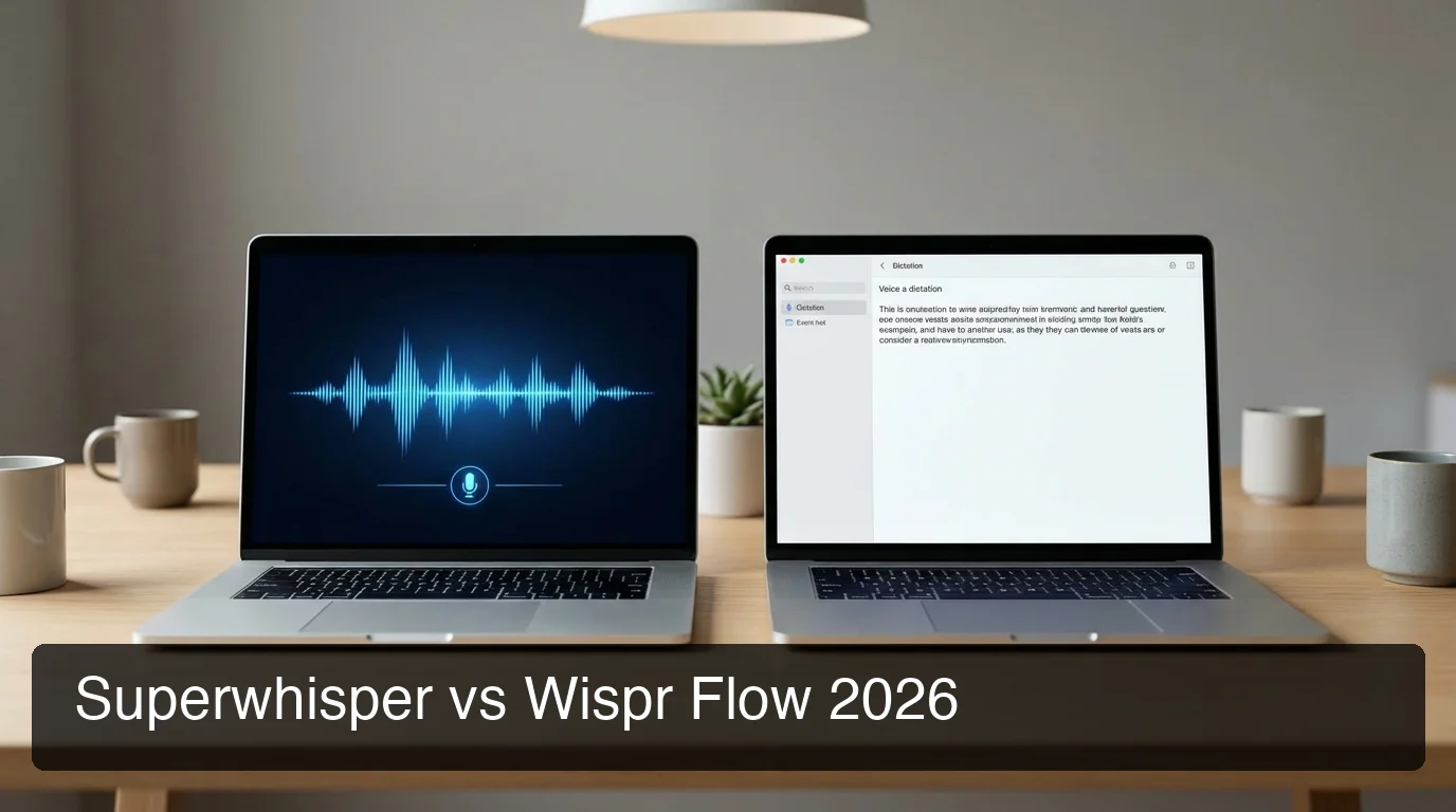 BossAI superwhisper vs wispr flow ai dictation comparison on laptops 2026