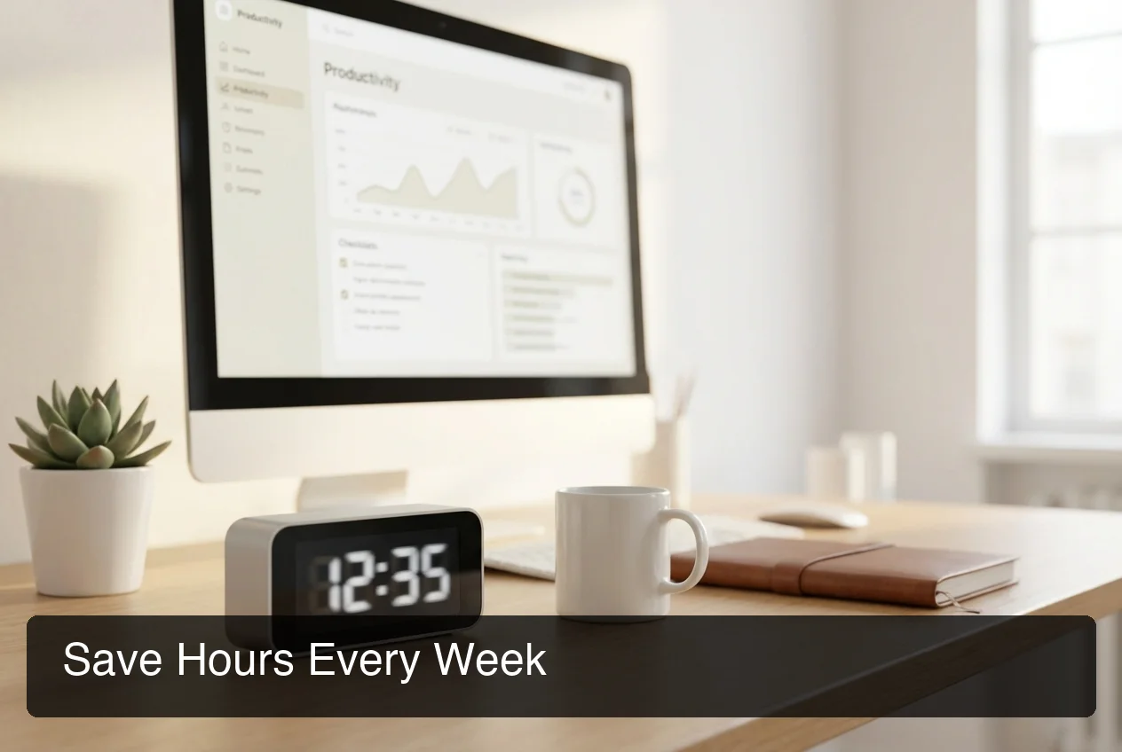 BossAI email productivity showing time savings metrics and composition speed