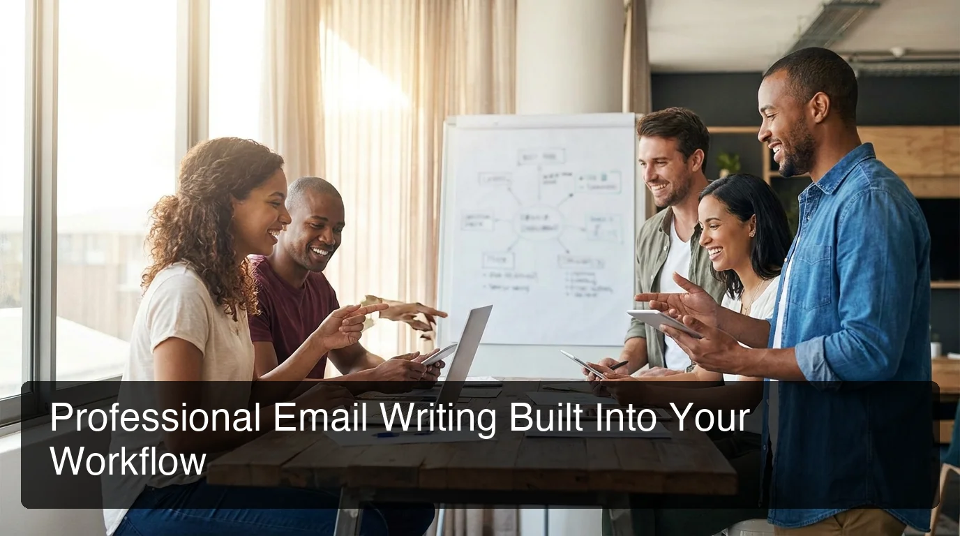 BossAI automated email replies built into team workflow showing productivity collaboration