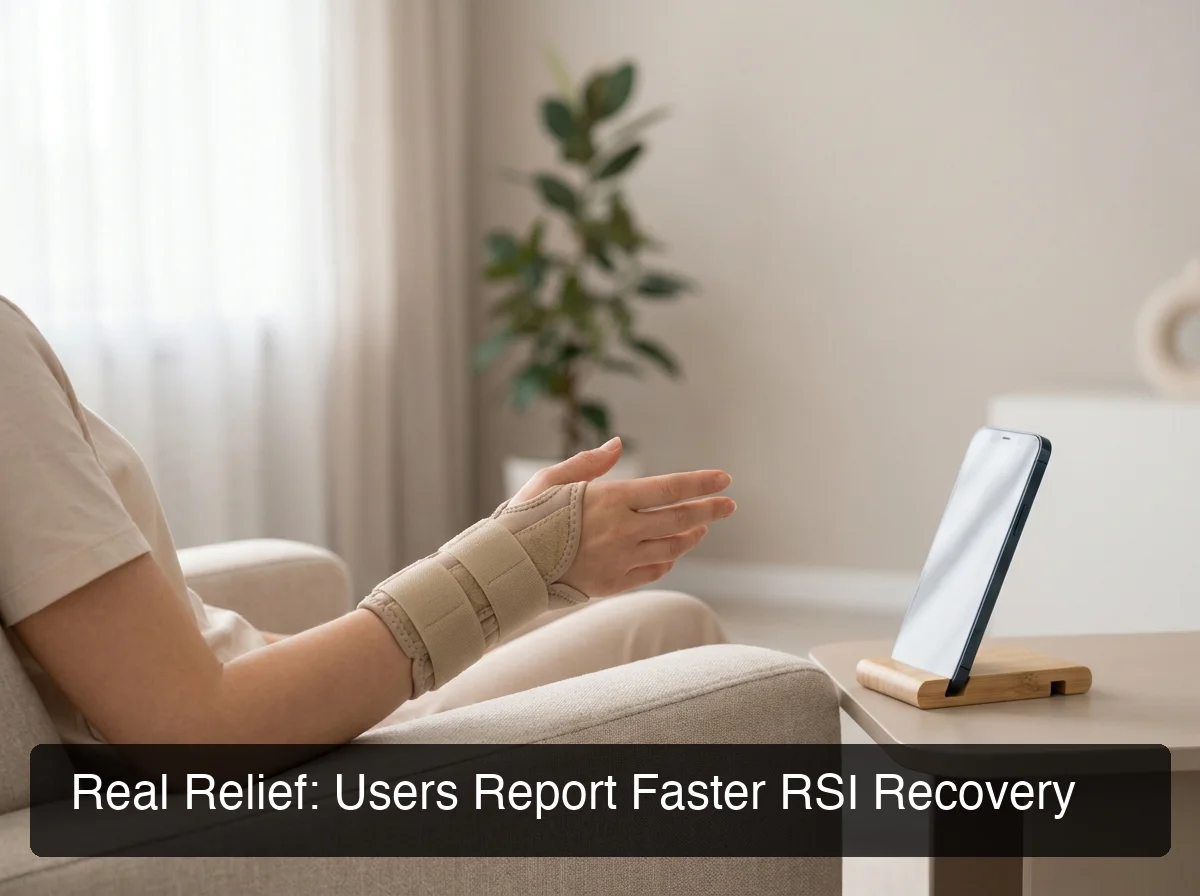 BossAI wrist pain solution showing hands-free voice dictation for active RSI and injury recovery