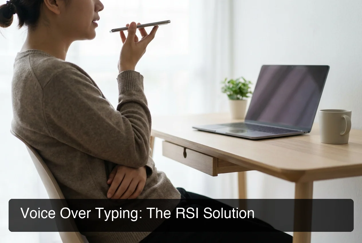 BossAI voice typing for repetitive strain injury compared to traditional keyboard and wrist-intensive input methods