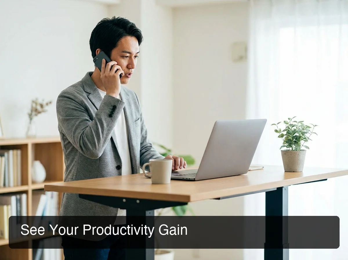 BossAI productivity ROI showing hours saved per month using voice typing compared to keyboard typing