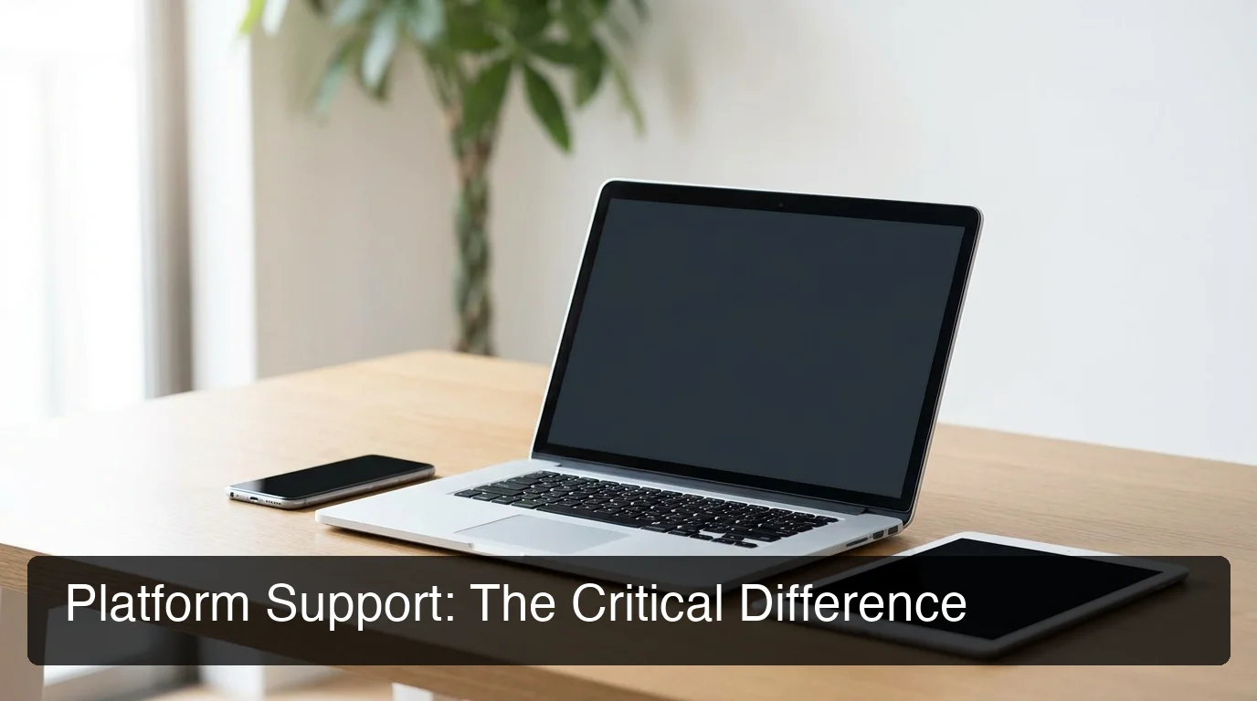 BossAI platform compatibility showing Mac, Windows, and iOS support across multiple devices