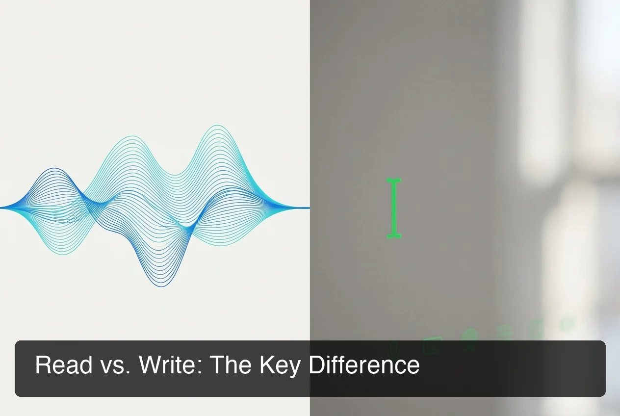 BossAI vs Speechify chrome read versus write comparison showing voice input interface