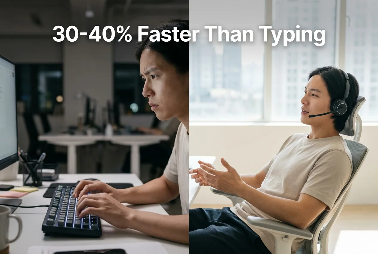 BossAI hands-free voice programming tools speed comparison against typing