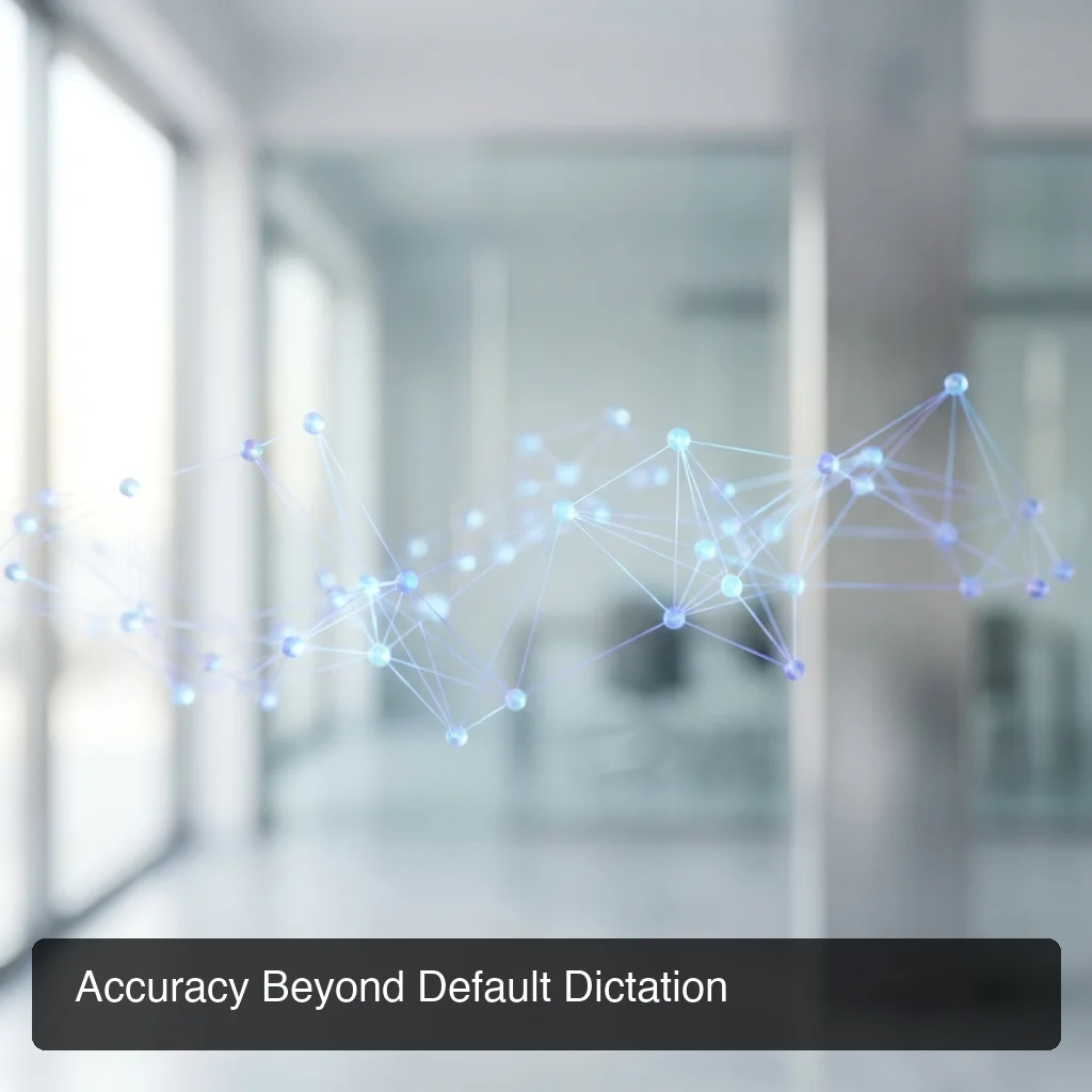 Abstract visualization of data network or connected nodes, soft blue purple tones, suggests connectivity accuracy and intelligence, stock quality, no text overlay in actual image