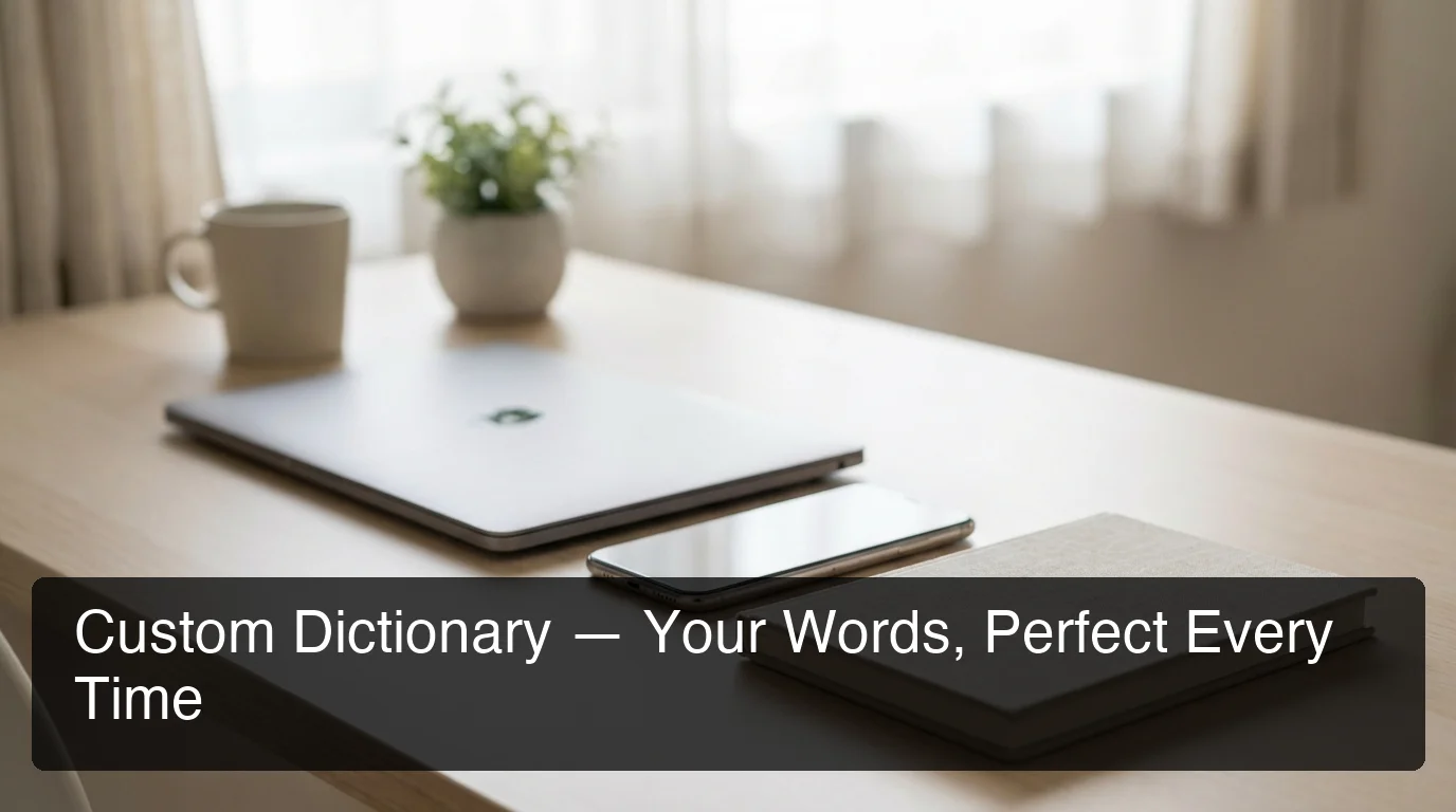 Clean workspace with smartphone, laptop, and notebook visible, soft focus, modern professional desk setup, natural lighting from window, no UI elements or text visible