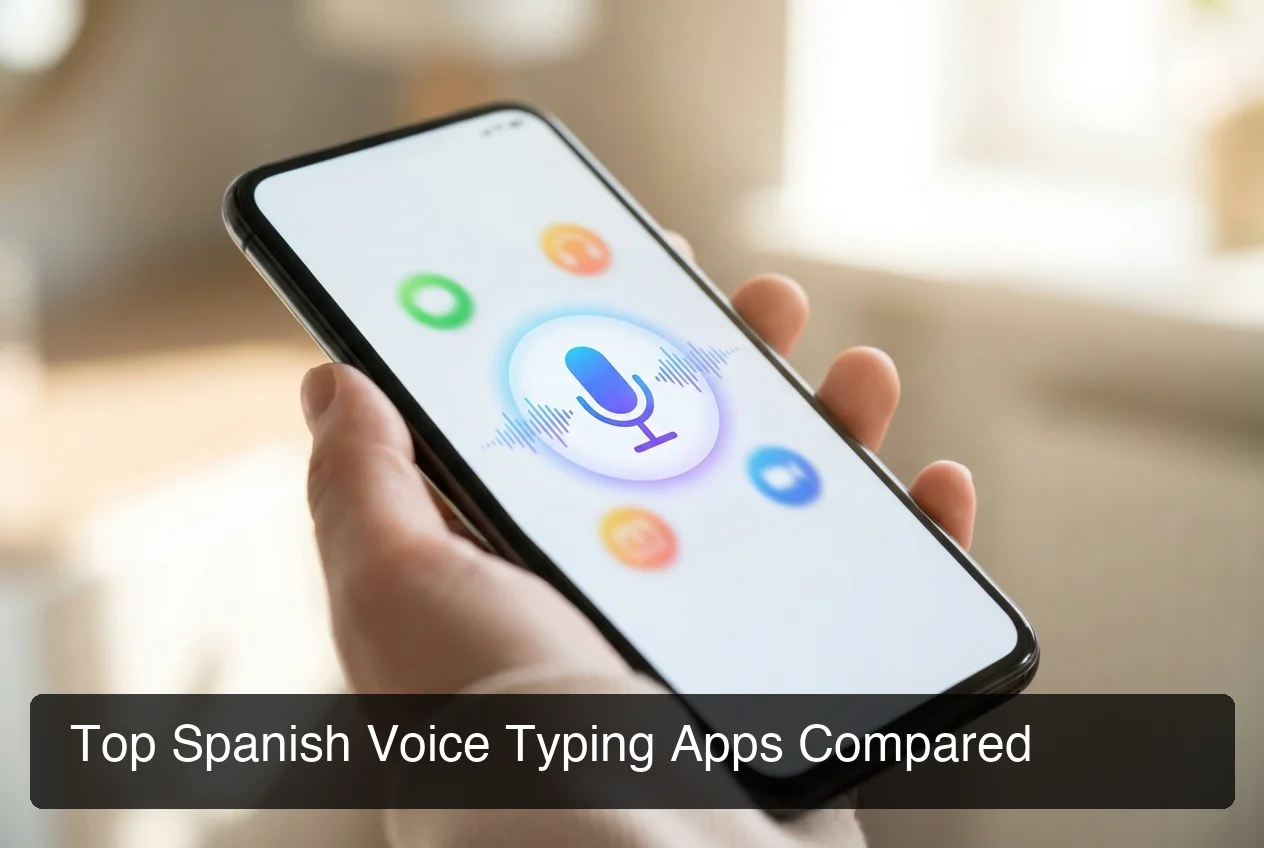 BossAI spanish speech to text comparison showing top Spanish voice typing apps for productivity professionals