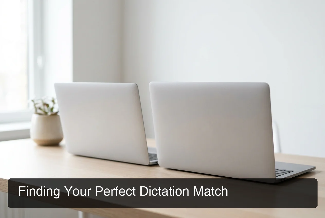 Best dictation app windows comparison showing AI dictation tools evaluated side by side