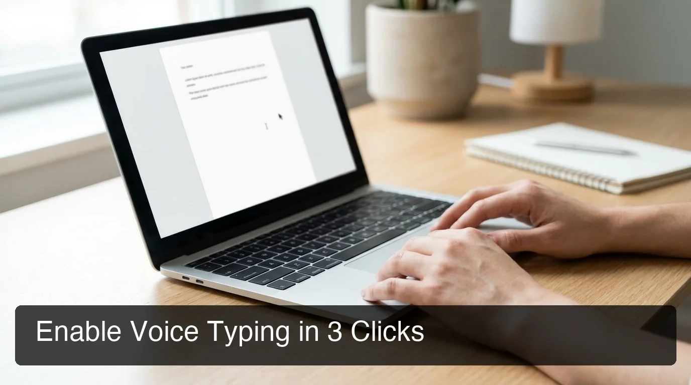 Google Docs transcribe interface showing the Tools menu voice typing option in an open document