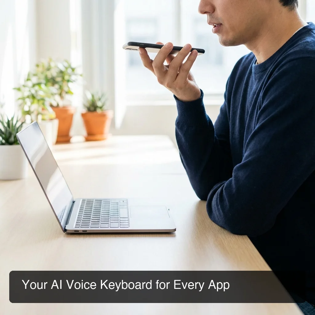 BossAI AI voice keyboard enabling universal voice typing across mobile and desktop apps