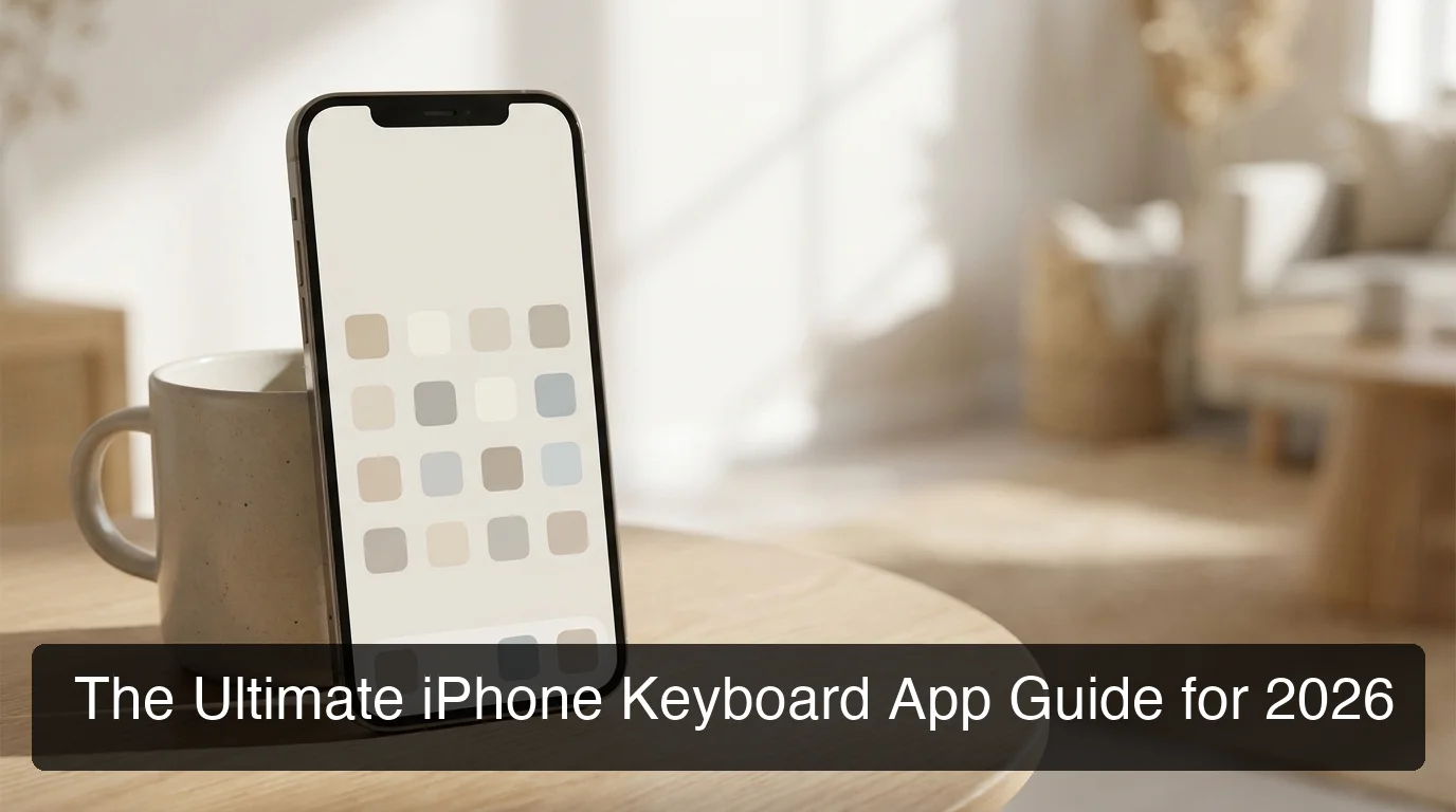 BossAI keyboard app for iphone showing voice input and real-time transcription on iPhone home screen