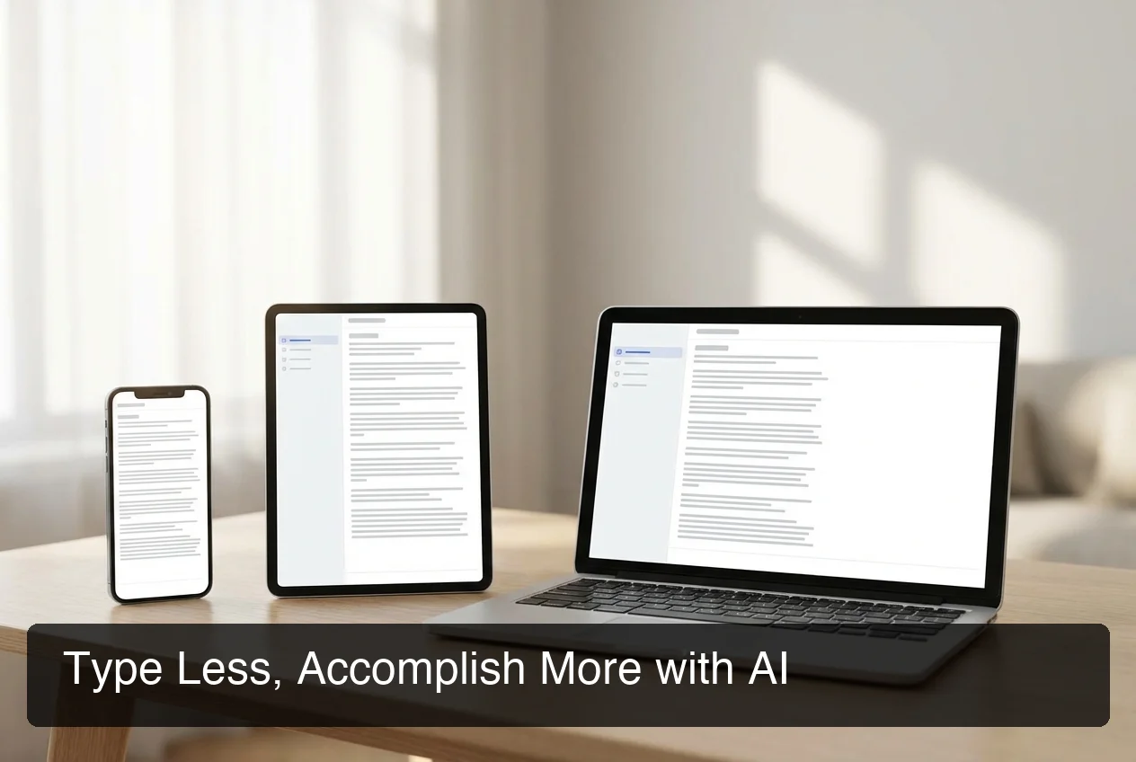 BossAI multi-platform voice transcription workflow showing seamless integration across devices