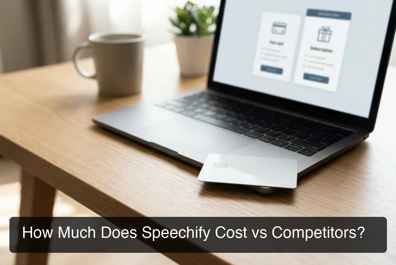Speechify pricing comparison versus BossAI and alternatives showing annual cost differences