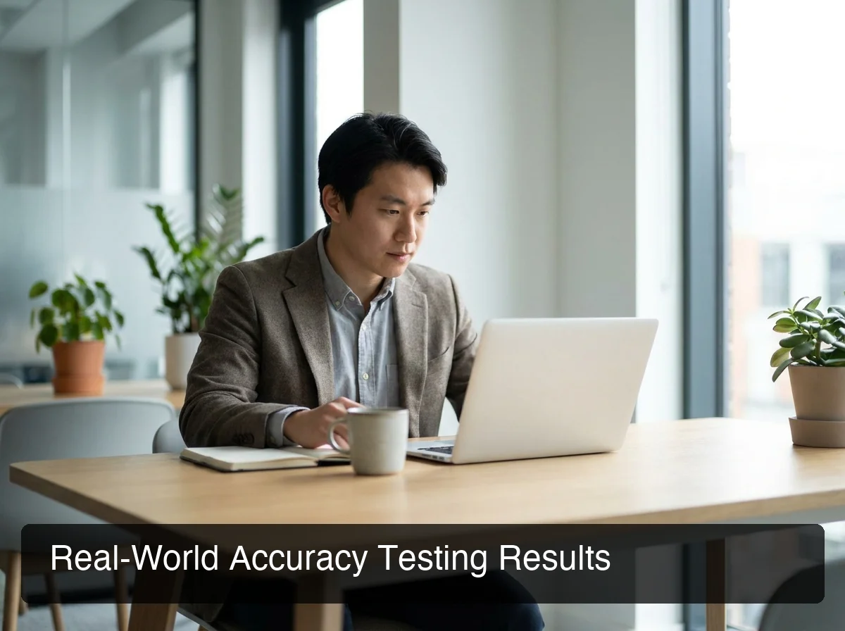 BossAI voice dictation accuracy comparison showing real-world testing results across environments