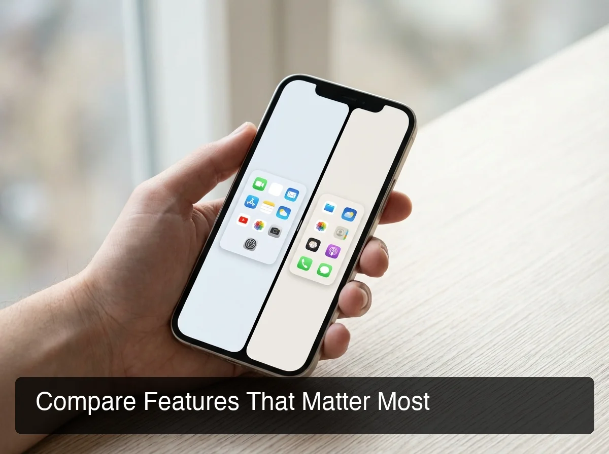 BossAI speech to text iphone comparison showing app features side by side for accuracy and performance