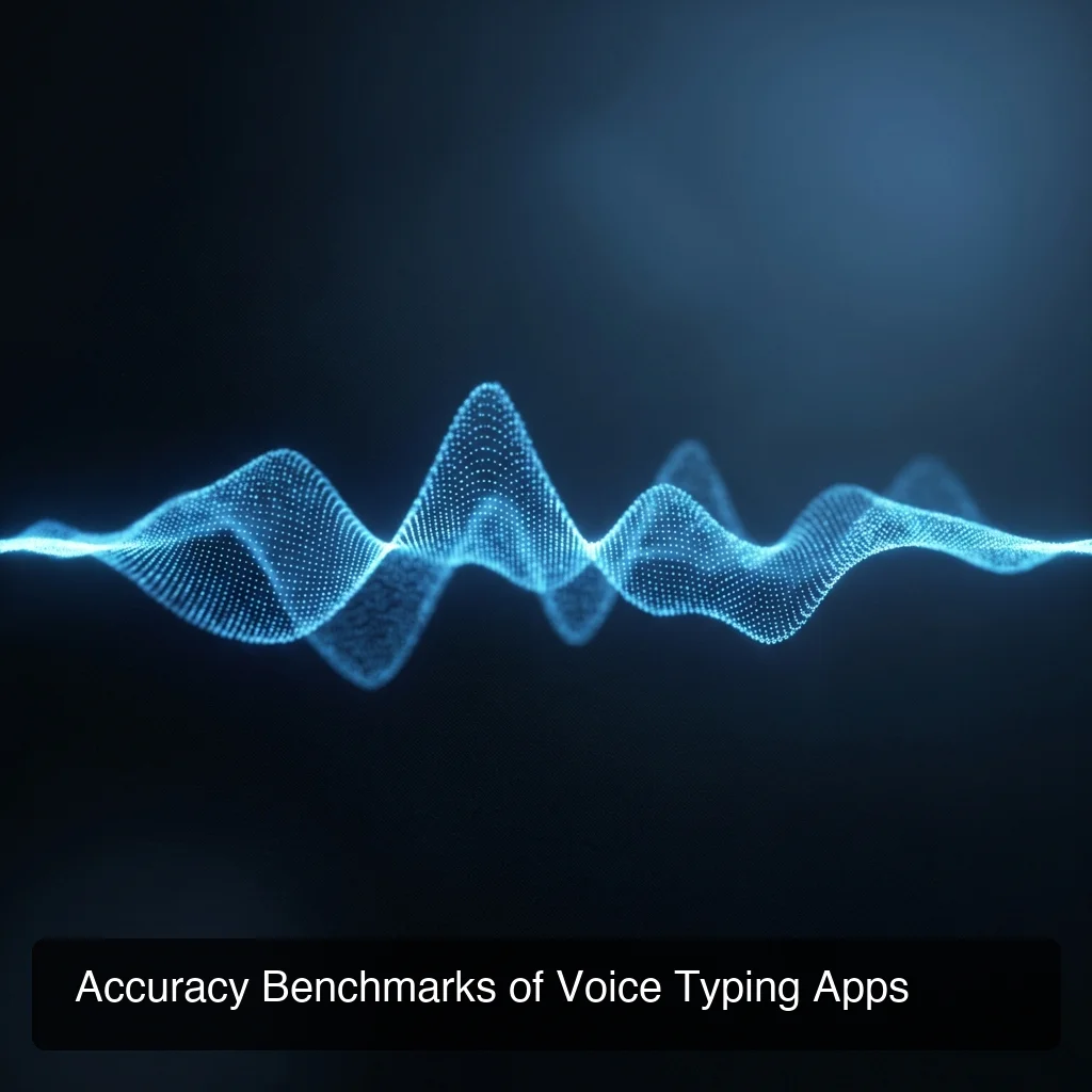 Audio waveform visualization against a clean technology background with subtle gradients