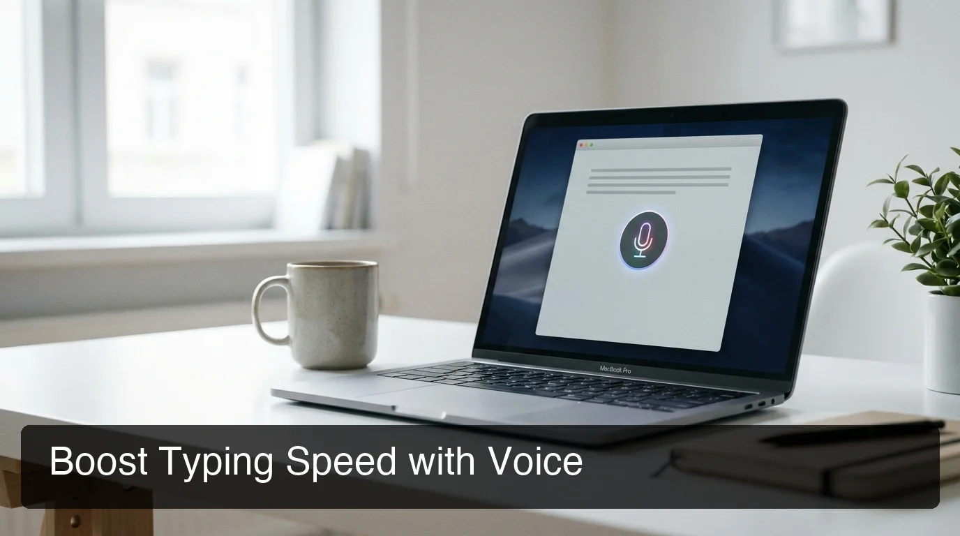 Productivity comparison showing voice typing speed vs manual typing output