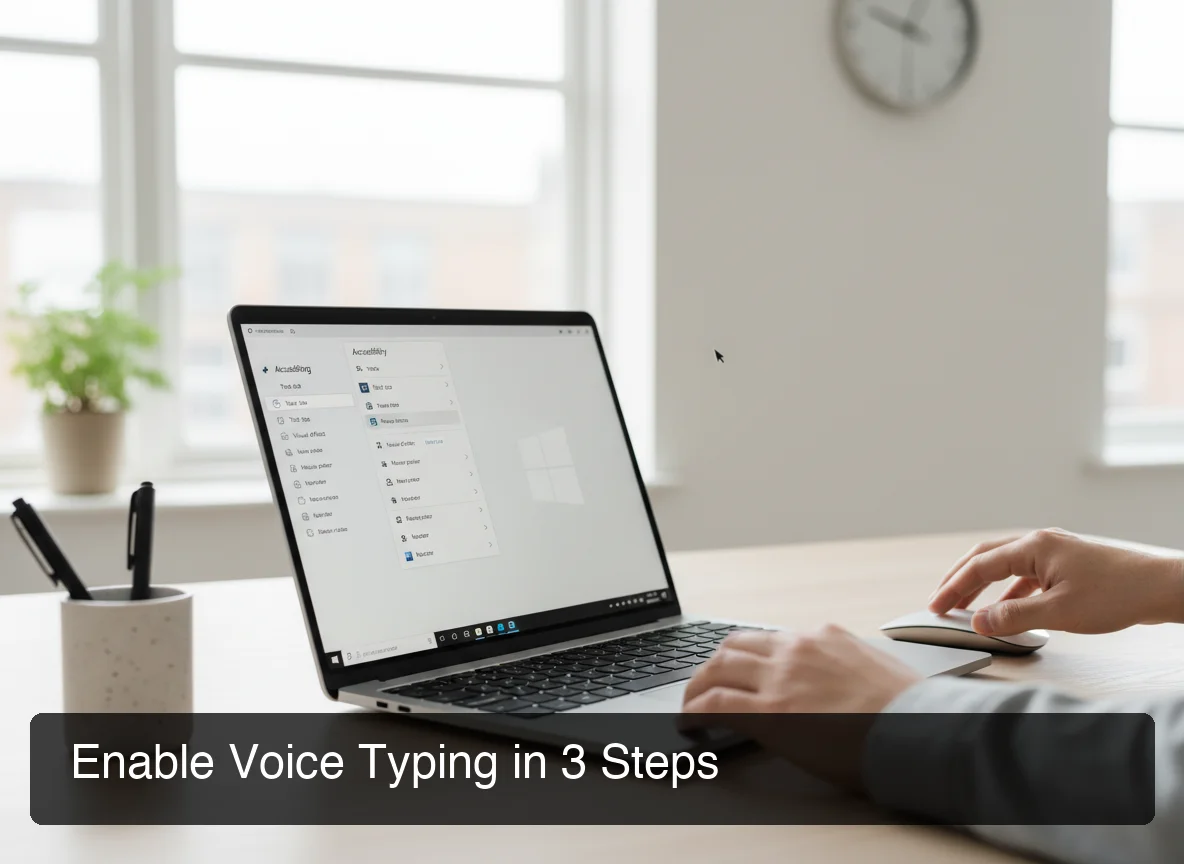 Enable voice typing in Windows 11 settings with accessibility menu