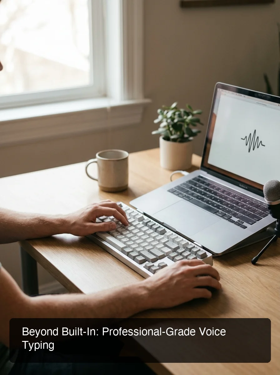 BossAI productivity workspace showing professional voice typing alternative to Windows Speech Recognition