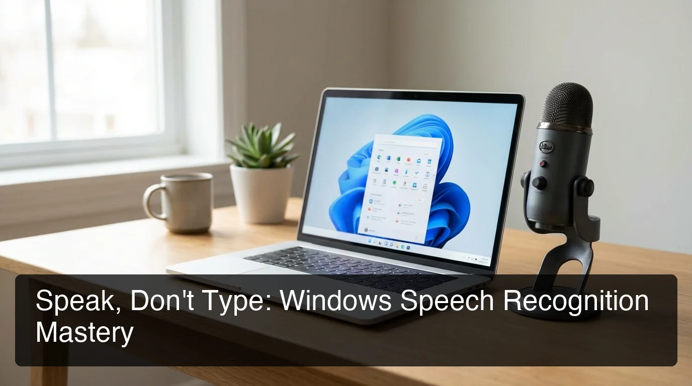 BossAI windows speech recognition setup on modern Windows 11 desktop with microphone
