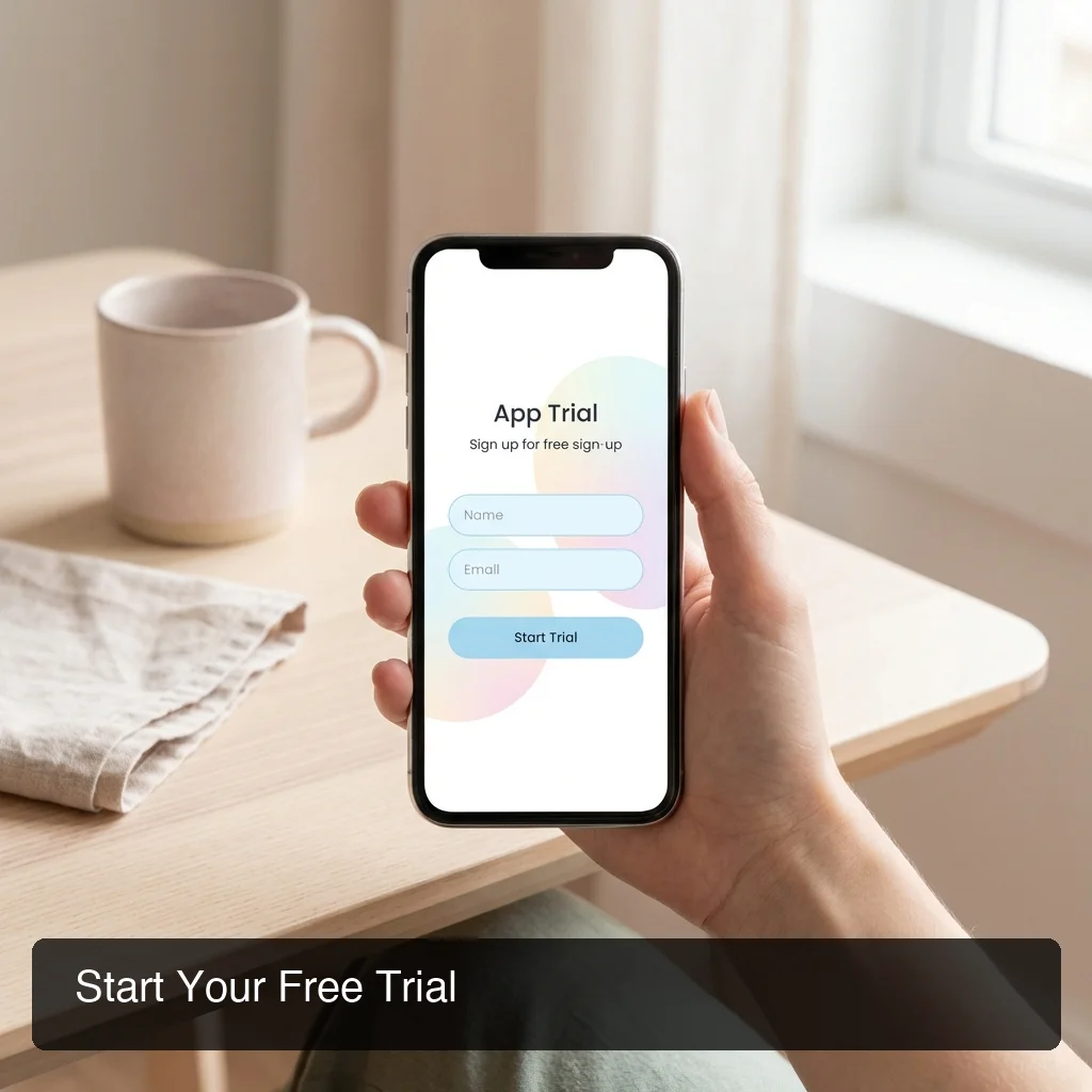 Wispr Flow free trial signup process on a clean app interface