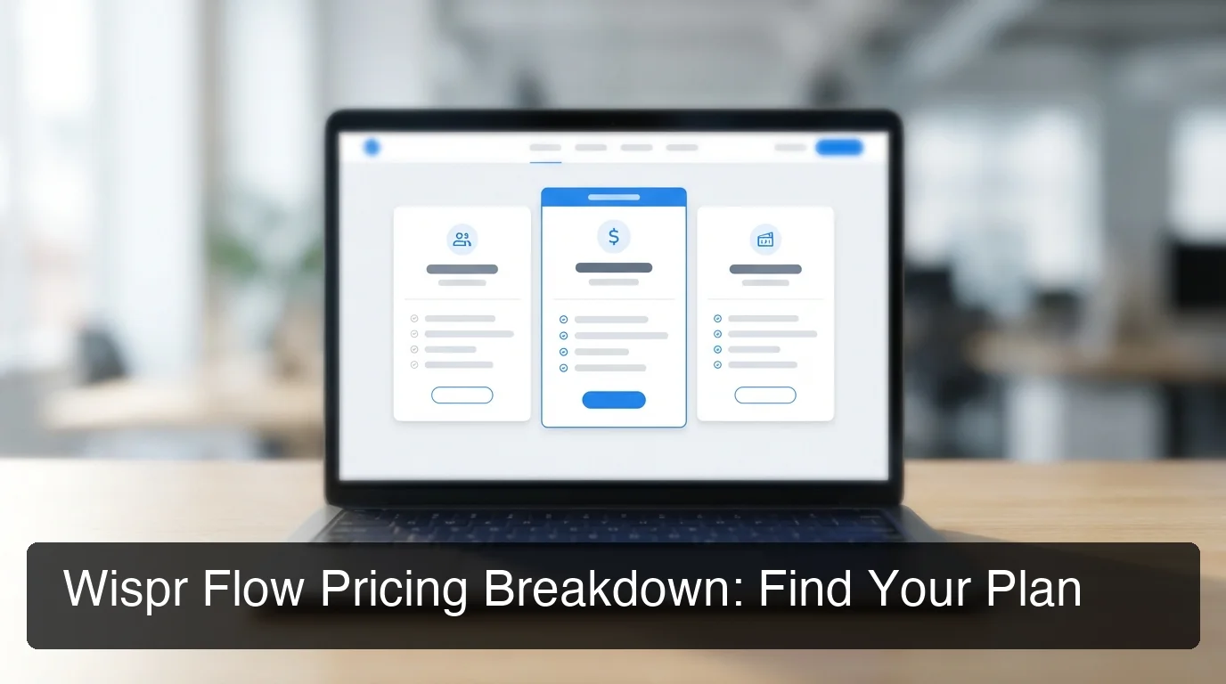 Wispr Flow pricing plans side-by-side showing Free, Pro, and Enterprise tiers